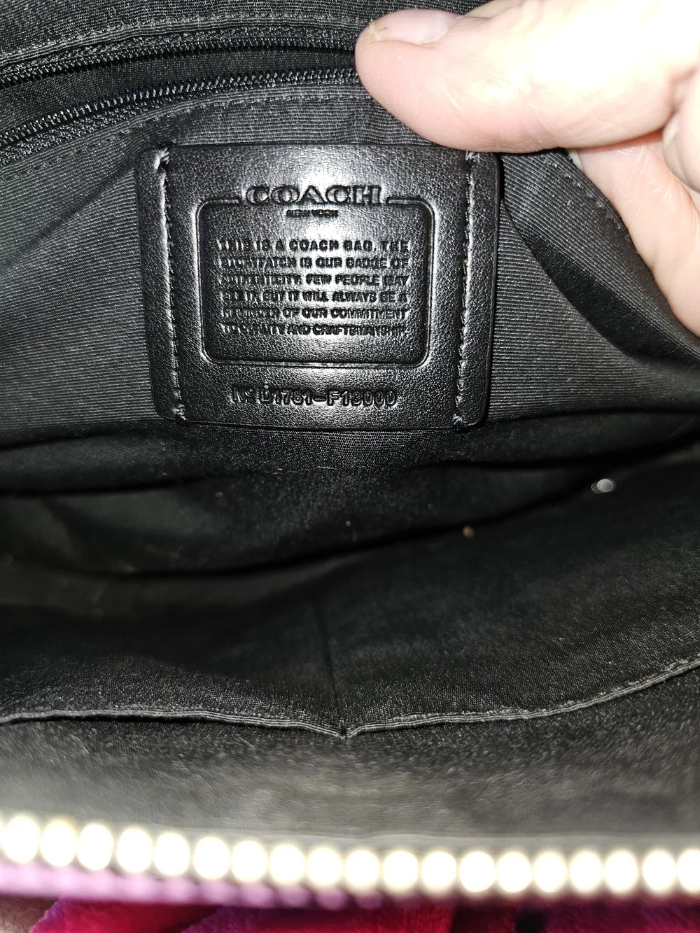 Coach Black Leather Sierra Dome Satchel with Pink Trim - Picture 7 of 7
